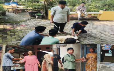 Senangnya Belajar Berkurban sambil menebar berkah di masyarakat siswa/i MAN 4 Tangerang.